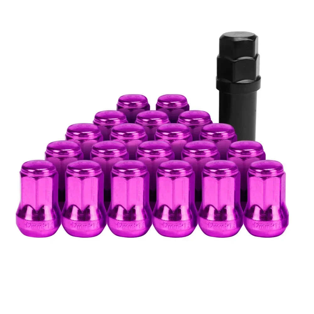 

20 шт. + 1 клавиша, герметичная колесная гайка, стальная колесная гайка, универсальные гоночные железные стопорные гайки M12 X 1,5 1,25 для большинства автомобилей