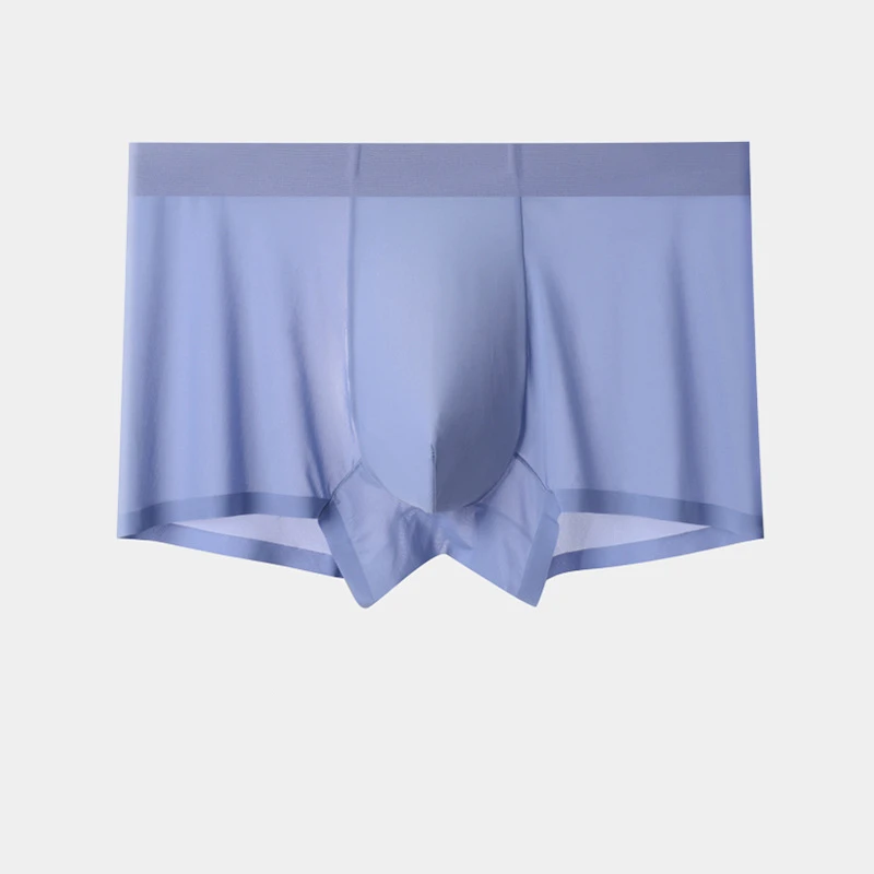 Summer 50g Ice Silk Men's Quick Drying Boxer Shorts Breathable Ultra Thin Translucent Underpants Wholesale Youth Nylon Underwear