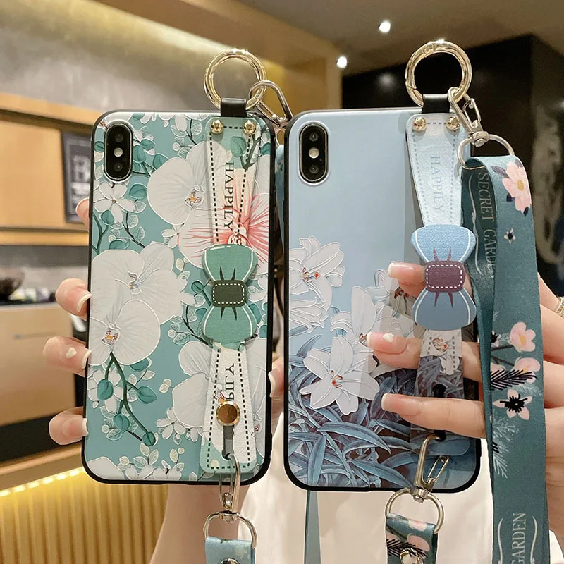 

Чехол с ремешком на запястье для iphone 13 12 Pro Max 11 11Pro Max XR XS 7 8Plus