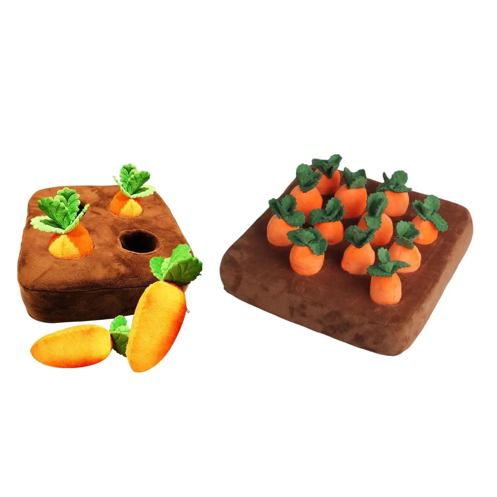 

Dog Carrot Plush Toy Vegetable Chew Toy for Dogs Cats Pet Interaction IQ Toy