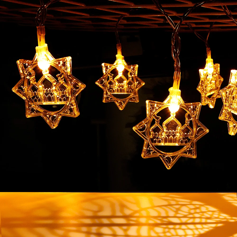 

3/1.5M LED Decorative Light String Waterproof Ramadan String Lights Star Castle Battery Operated for Bedroom Holiday Lighting