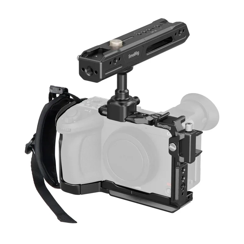 Фото Крепление SmallRig 5591 FX2 Half Cage для Sony FX2 с верхней пластиной, креплением HawkLock, рельсами NATO и быстросъемной пластиной Arca-Swiss для штатива и стабилизатора DJI №3