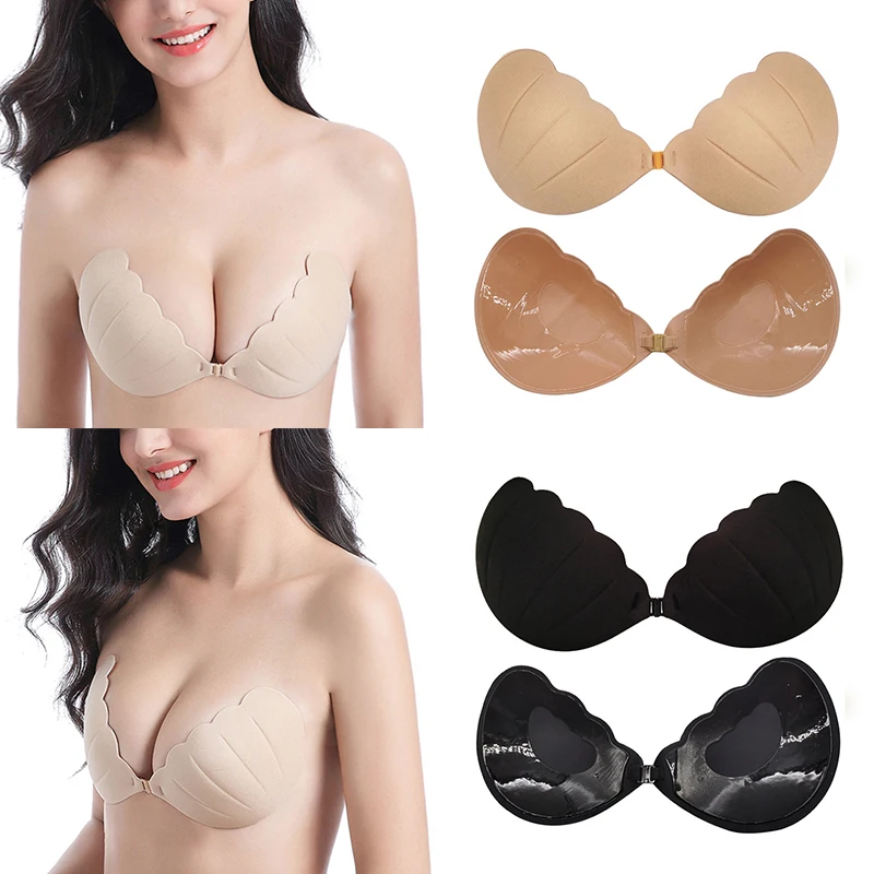 

Invisible Bra Strapless And Traceless Breast Patch Women Sexy Gather Bra Piece Breathable Shell Underwear Strapless Chest Patch