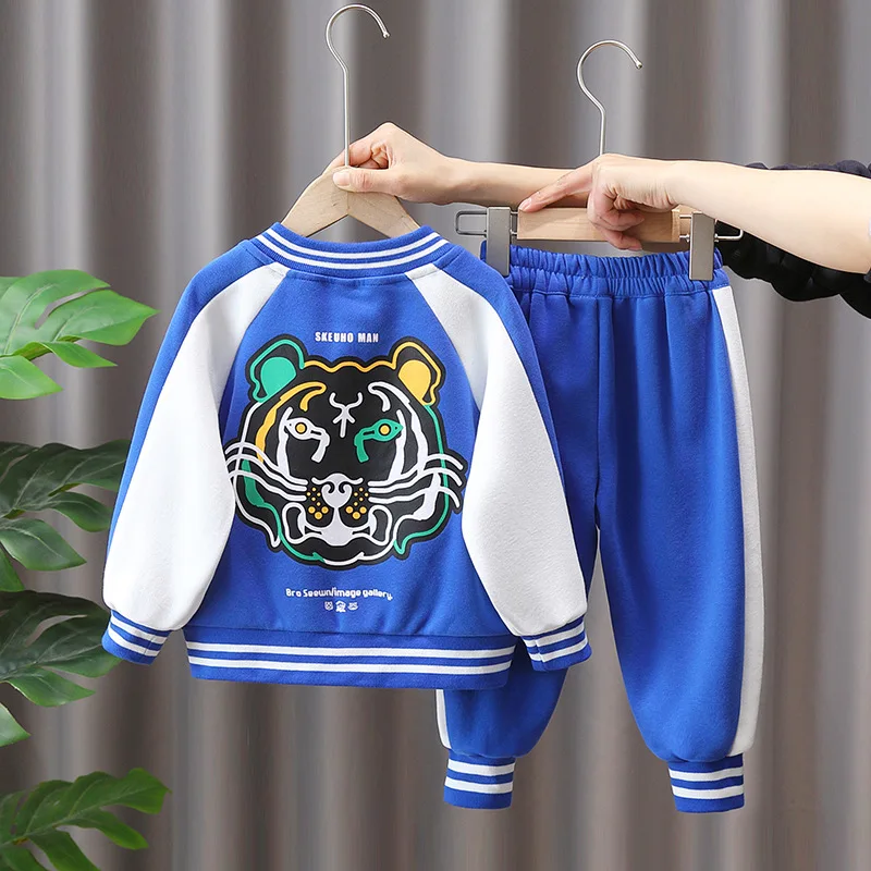 

Boys Girls Fashion Clothes Set 2 Pieces Suit Boys Cartoon Baseball Jacket + Sweatpants Kids Sets 2-11Years Children's Tracksuit