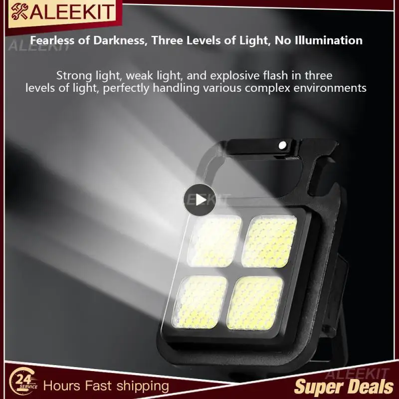 

Work Light Mountaineering Buckle Flashlight Multi-function Keychain Lamp Camping Flashlights Camping Supplies Camping Lamp Mini