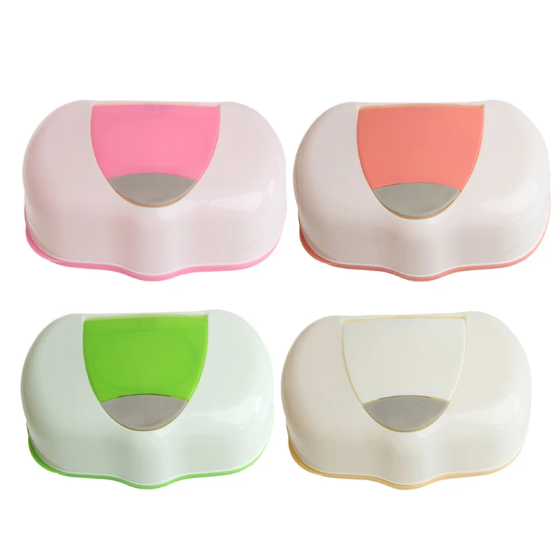 

Plastic Wet Wipes Storage Baby Wipes Dispenser Stain Resistant Dust-proof with Lid Non-Slip Wet Wipes Box Holder for Bedroom