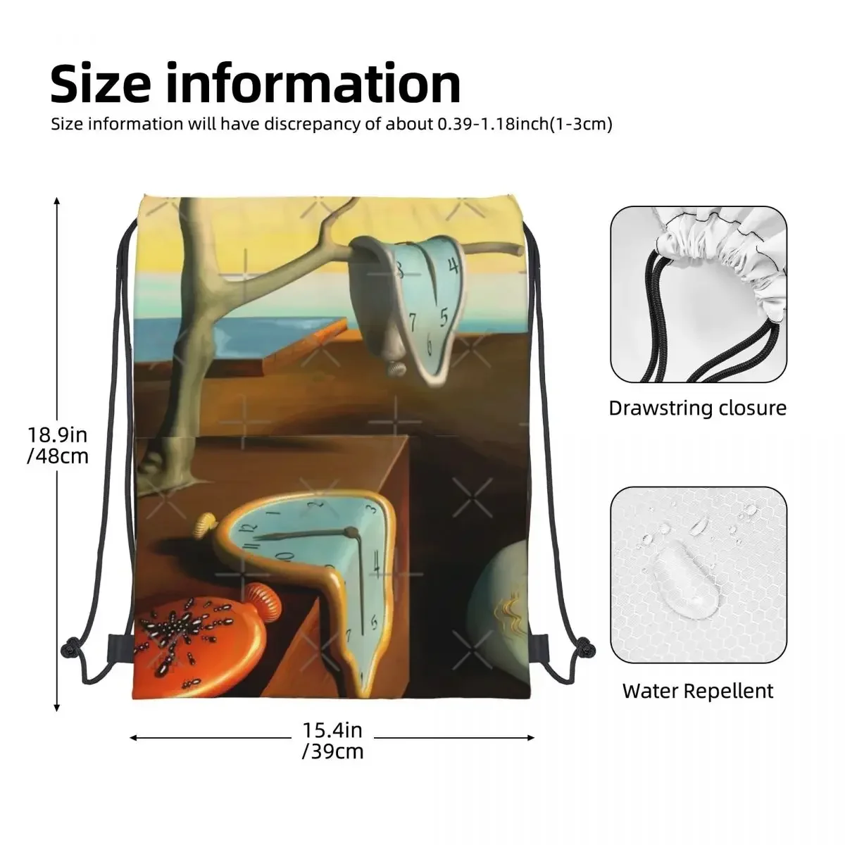 Рюкзак на шнурке сумка через плечо с эффектом памяти карман молнии портативная