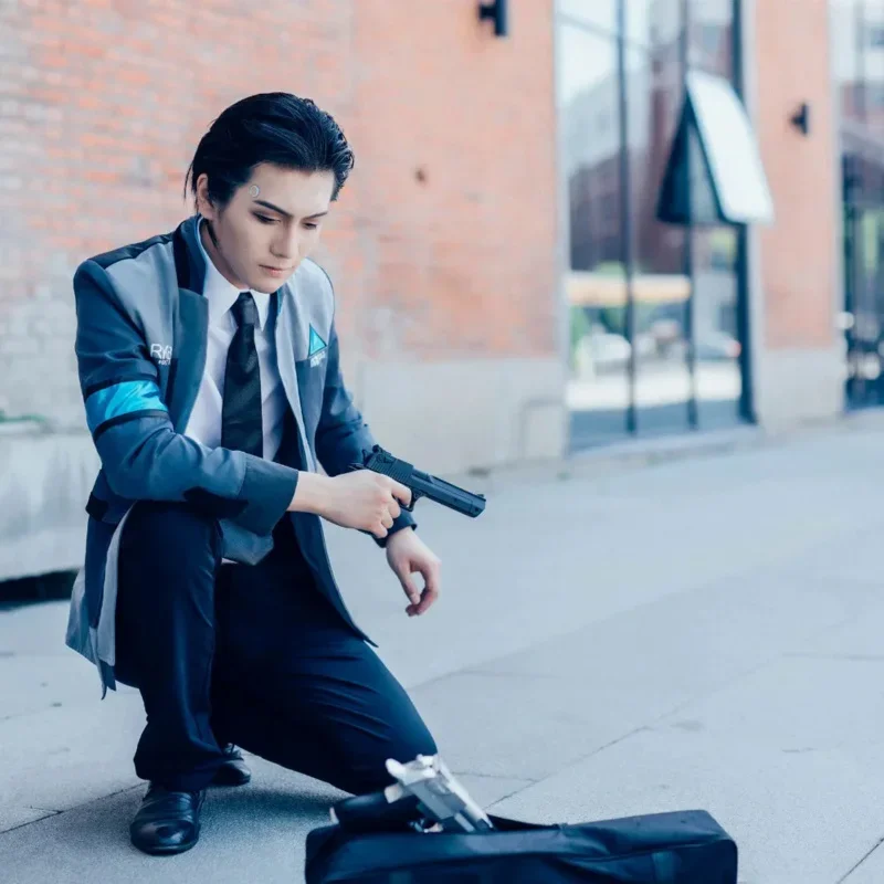 Детройт: Стать человеком RK800 Коннор Косплей Костюм Полный наряд Куртка Пальто MN3