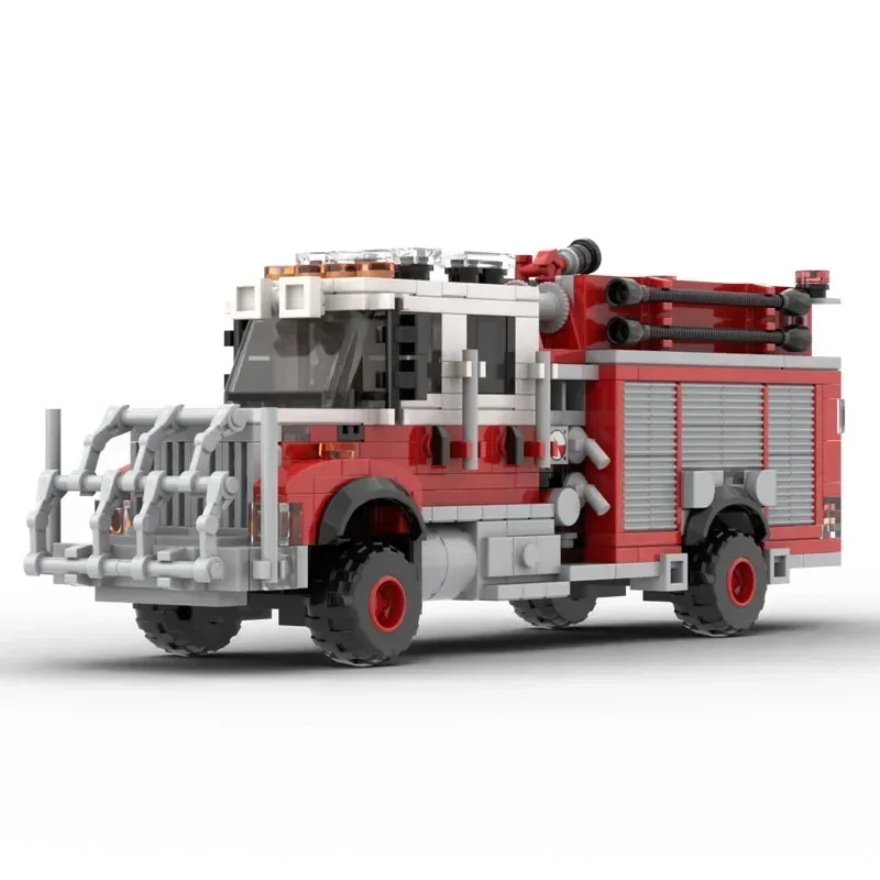 Многоземнальный универсальный пожарный грузовик MOC Building Bric