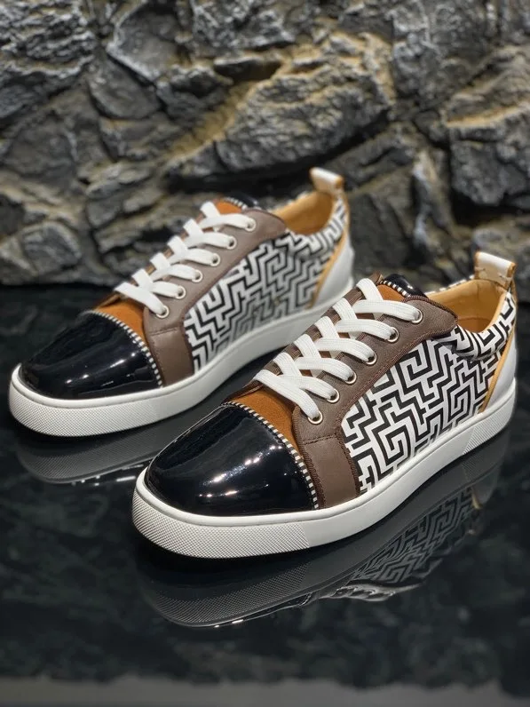 

Germuss Luxury Designer Shoes For Men Genuine Leather Sneakers Red Bottom Shoes Wedding Party Italian Shoes Outdoor Sapato Trend