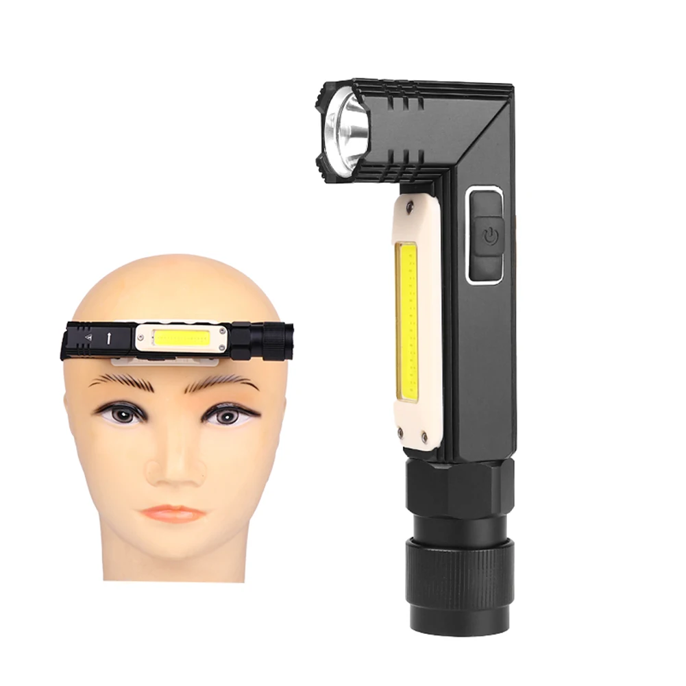

XPG COB Flashlight Portable Foldable Rechargeable Flashlight Magnet Adsorption Headlamp for Hiking Camping Cycling Flashlight