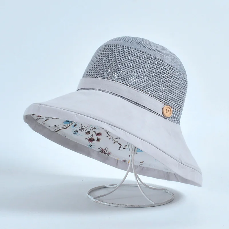 

Шляпа Женская Солнцезащитная Складная с широкими полями, сетчатая пляжная Панама с цветами, с защитой от ультрафиолета, летняя