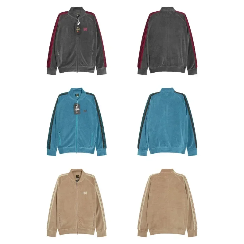 

High Street N Velvet Embroidery Butterfly Hoodie Men Women 1:1AWGE Apricot Pullover SweatshirtsTimely Delivery