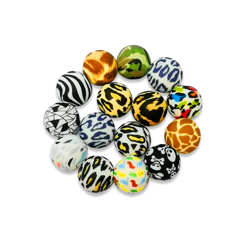 

36 Colors 15mm 10pcs/lot Silicone Beads Baby Teething Beads Baby Teether Safe Food Grade Nursing Chewing Round Fashion Beads