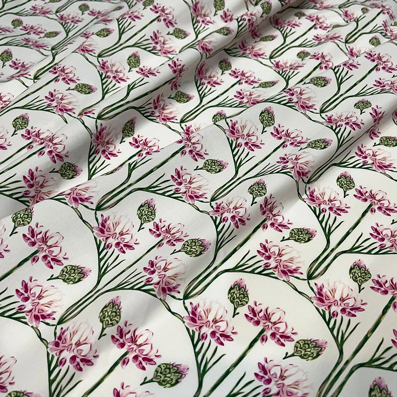 

Европейские и американские модные платья из чистого хлопка с принтом женские Платья с цветочным рисунком высококачественная ткань для шитья