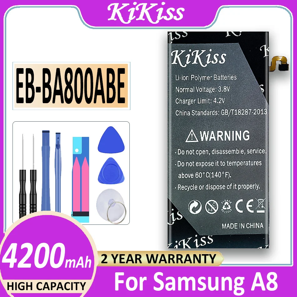 

Для SAMSUNG EB-BA800ABE 4200 мАч аккумулятор для Samsung Galaxy A8 (2015) A800 SM-A8000 A800F A800S A800YZ батарея + Бесплатные инструменты