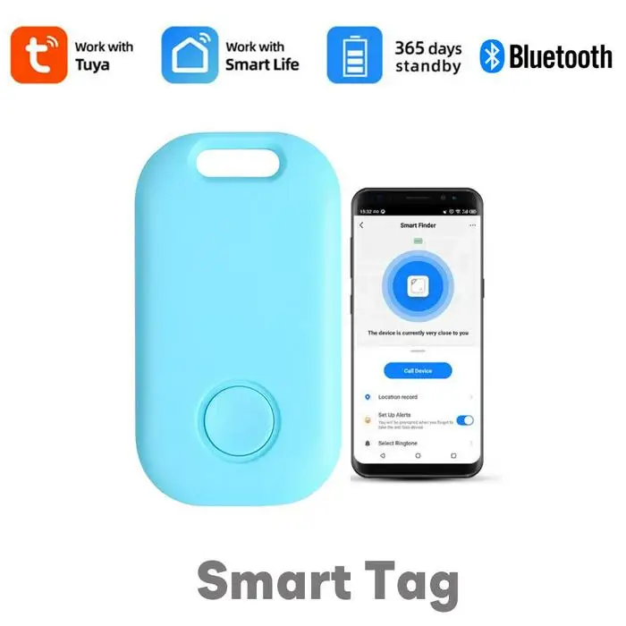 

Aubess Keychain Tuya GPS Tracker Smart Mini Anti Lost Alarm Wireless Location Tracker Tag 2-way Search Key Finder