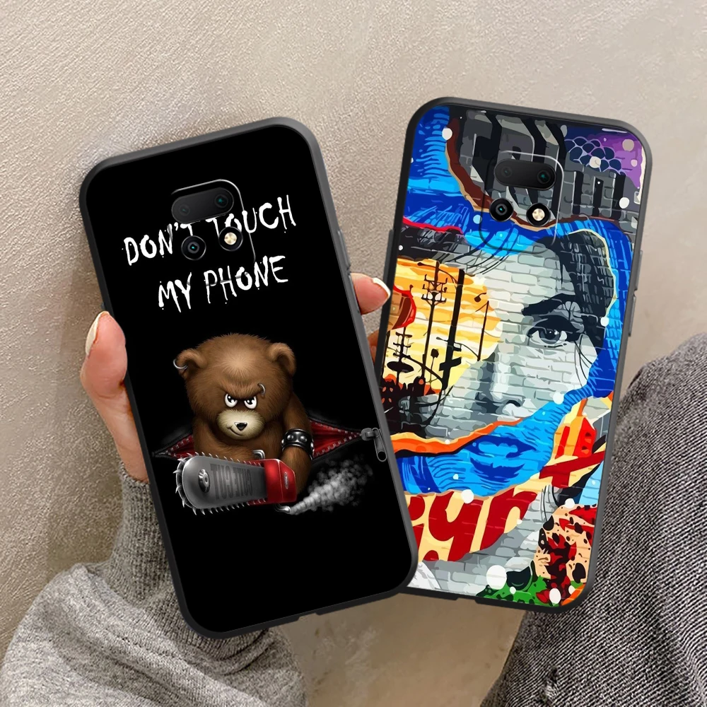 

Creative Spoof Rabbit Bear Funda TPU Silicone Cover Liquid Silicon Black Coque Back