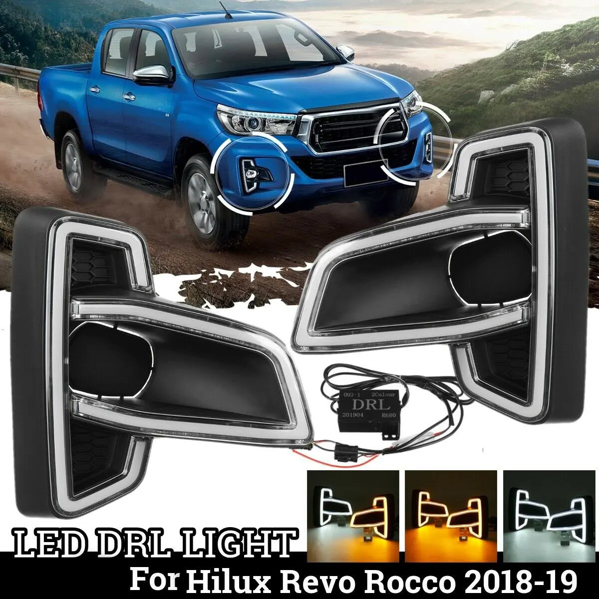 Дневные ходовые огни светодиодный DRL + Противотуманные фары указатель поворота