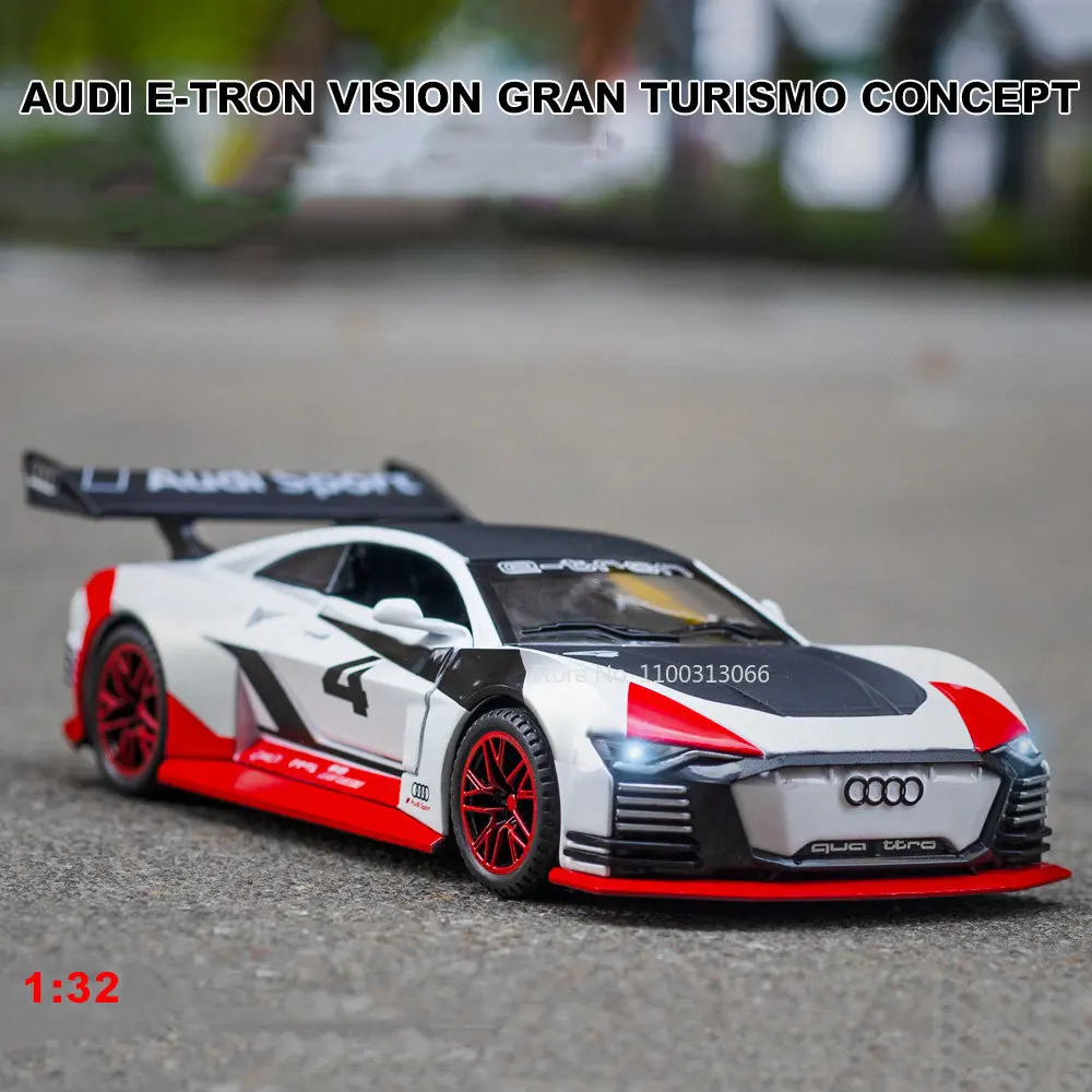 

1:32 AUDI E-TRON Sports Car Alloy Model Car Metal Diecast Car Collection Simulation With Sound And Light Toy Car For Children