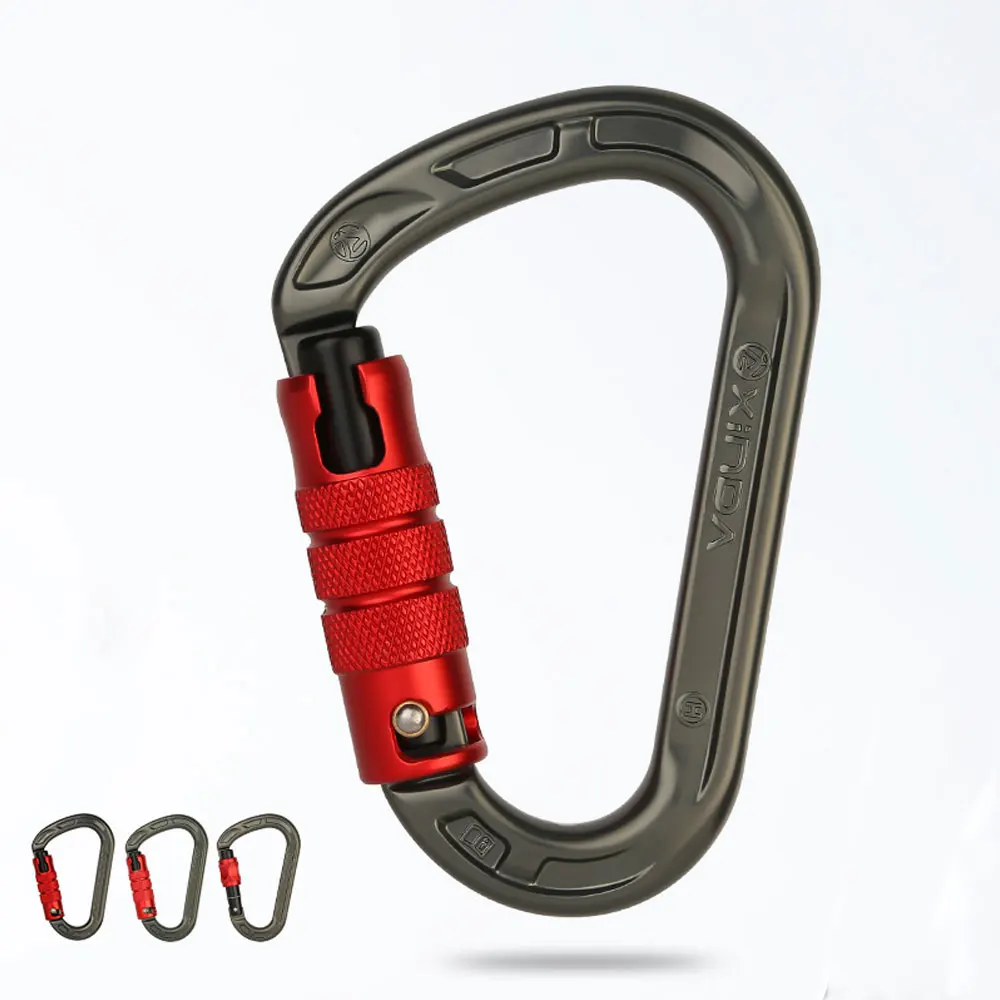 Профессиональный наружный карабин 26KN, алюминиевый сплав, безопасное спасательное оборудование, брелок для кемпинга