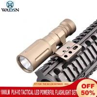 wadsn tactical plhv2 flashlight 1000lumens high output airsoft gun scout light ar15 hunting weapon light fit keymod m lok rail