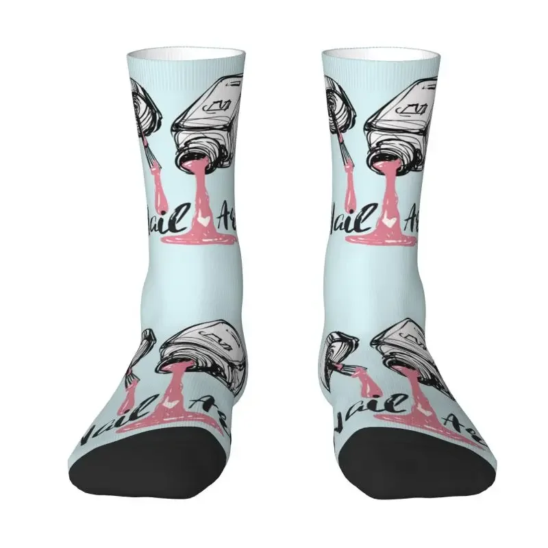 Современные носки для мужчин и женщин с лаком ногтей унисекс крутые 3D принтом