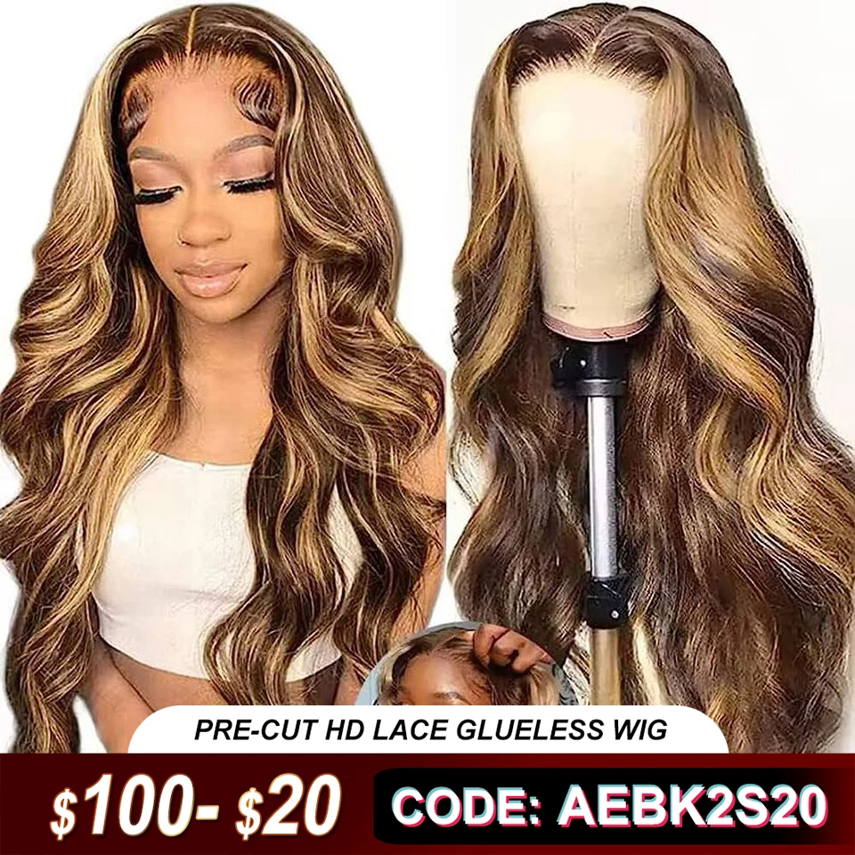 Ombre Body Wave Wigs With Baby Hair