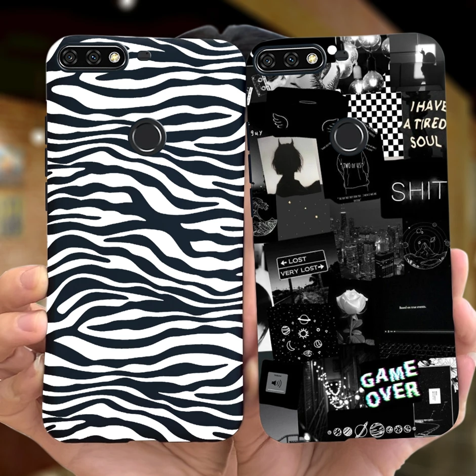 Мультяшный чехол для телефона с красивой девушкой Honor 7C 7 C Мягкая силиконовая