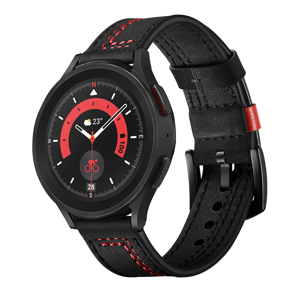 

Ремешок из натуральной кожи для Samsung Galaxy Watch 5 pro Band 45 мм 44 мм, деловой браслет для Galaxy Watch 4 classic 46 мм 42 мм Correa
