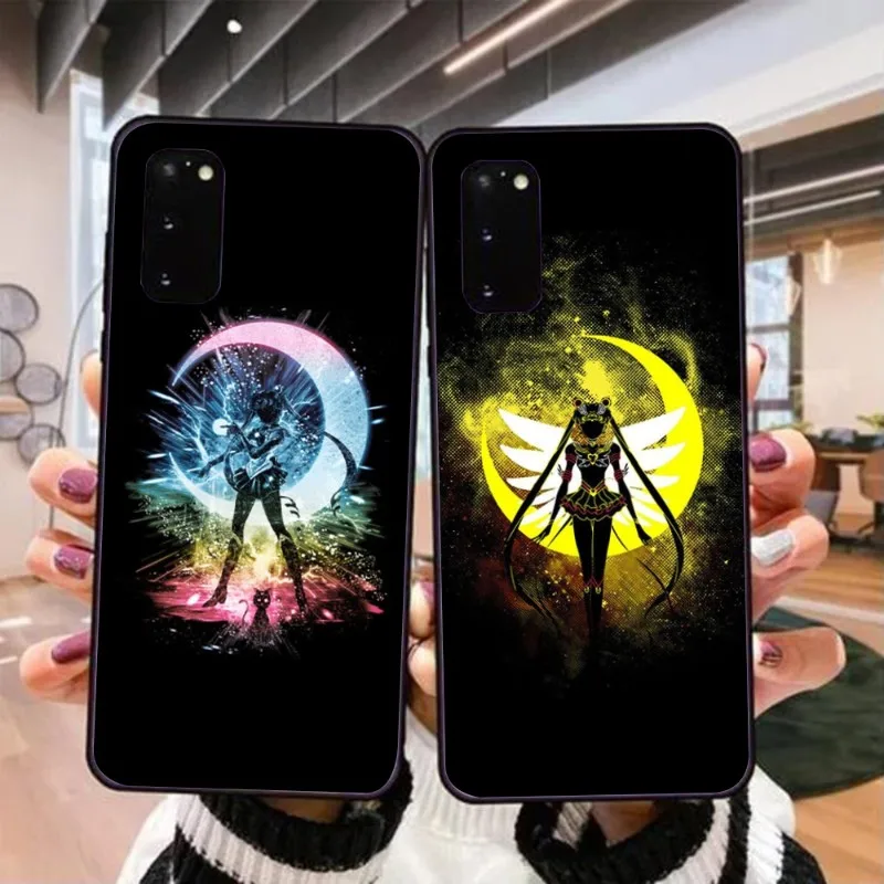 

Чехол для телефона с рисунком Сейлор Мун, неоновый чехол для Realme GT 2 9i 8i 7i Pro X50 X2 C35 C21 C20 C11 C3, черный мягкий чехол для телефона