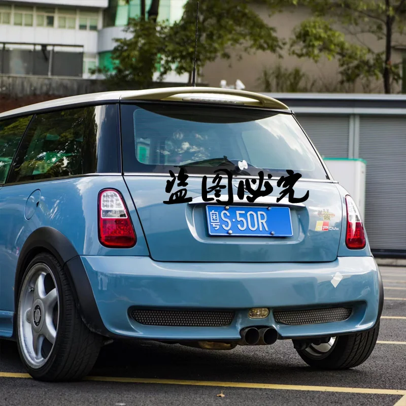 Фото Для Mini R50 R51 R53 Cooper S 2001-2006 Высококачественный задний спойлер на крышу из углеродного волокна, крыло багажника, яркий черный задний спойлер №5