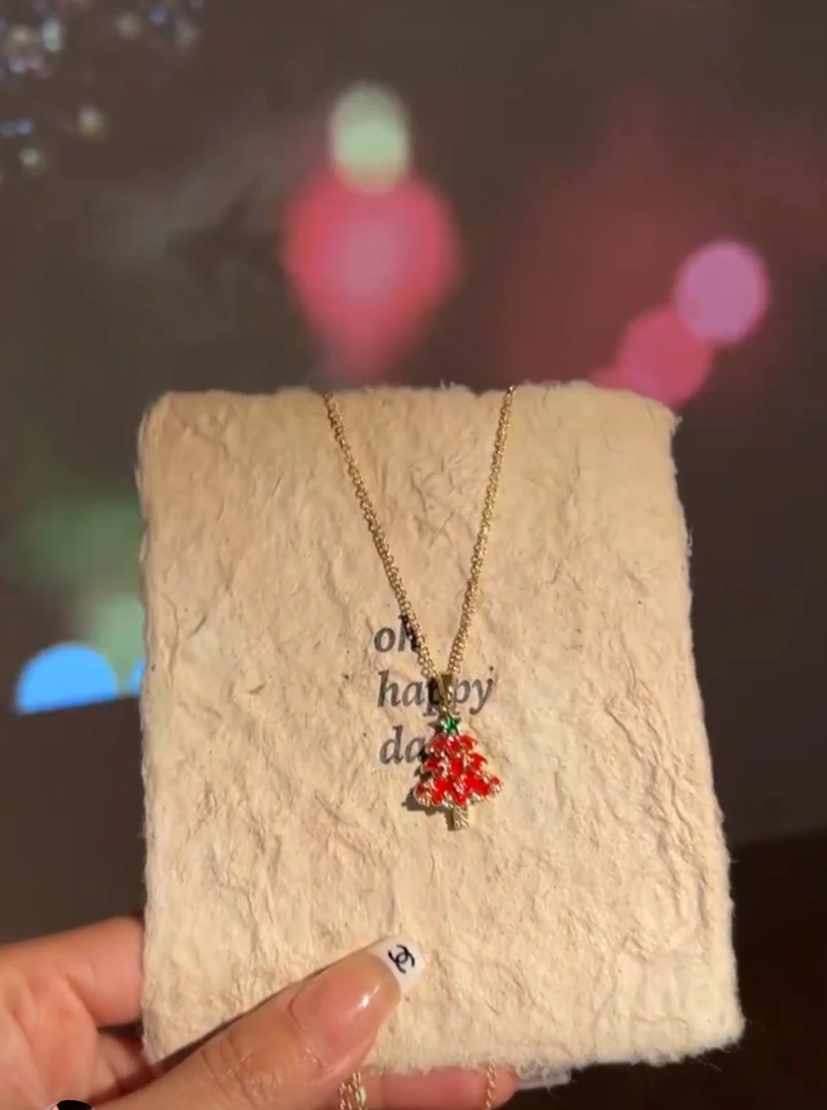 Женское ожерелье Brilux с подвеской в виде рождественской елки новые красные