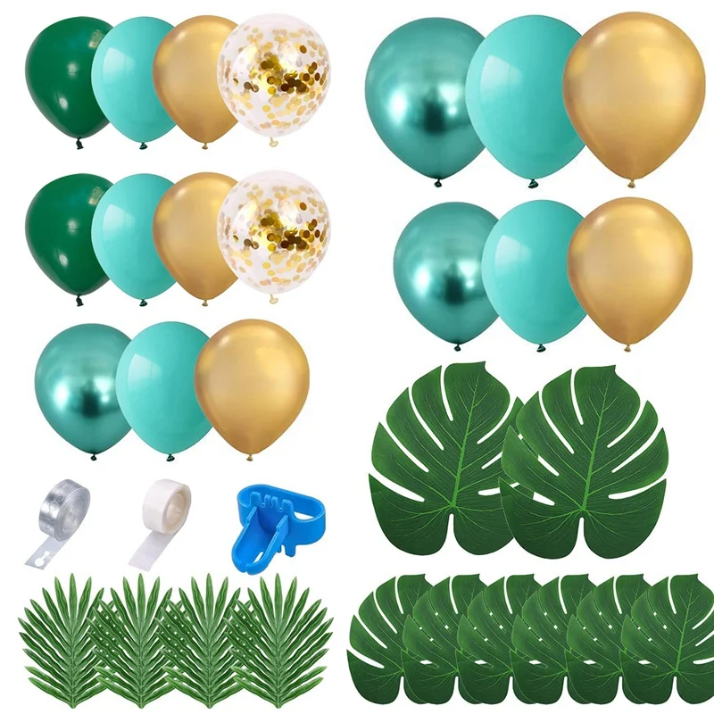 

94Pcs Jungle Theme Birthday Party Decoration Balloon Chain Set Green Forest Set Series Balloons