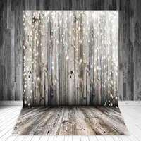 Light Bokeh Wooden Wall & Floor Photography Backgrounds Grey Dry Board Baby Shower Photographic Backdrops Portrait Studio Props