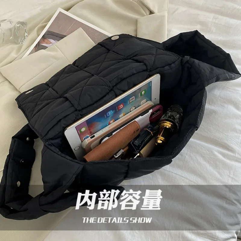 Роскошная нейлоновая сумка женская высокого качества из губки новинка 2024 через