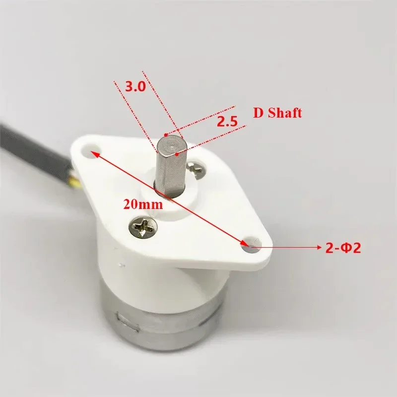 Шаговый электродвигатель постоянного тока 5 в 15 мм 15By 2-фазный 4-проводной мини