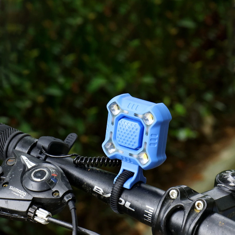 Велосипедный передний фонарь зарядка через USB с клаксоном водонепроницаемость