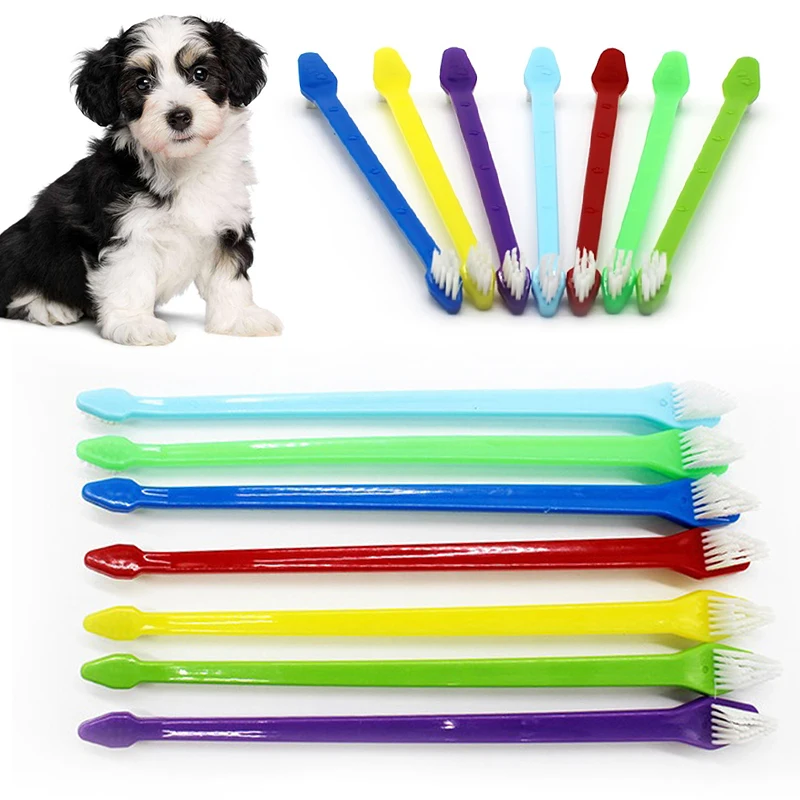 

1pc Super Soft Pet Toothbrush Teddy Dog Whitening Teeth Brush Bad Breath Tartar Teeth Tools Pet Dog Cat Cleaning Supplies