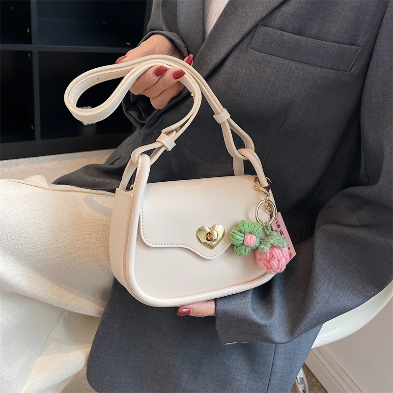 

Solid Color Shoulder Bag Pu Leather Women's Handbag Purse New Fashion Small Square Bag Trendy Portable Mobile Crossbody Bag