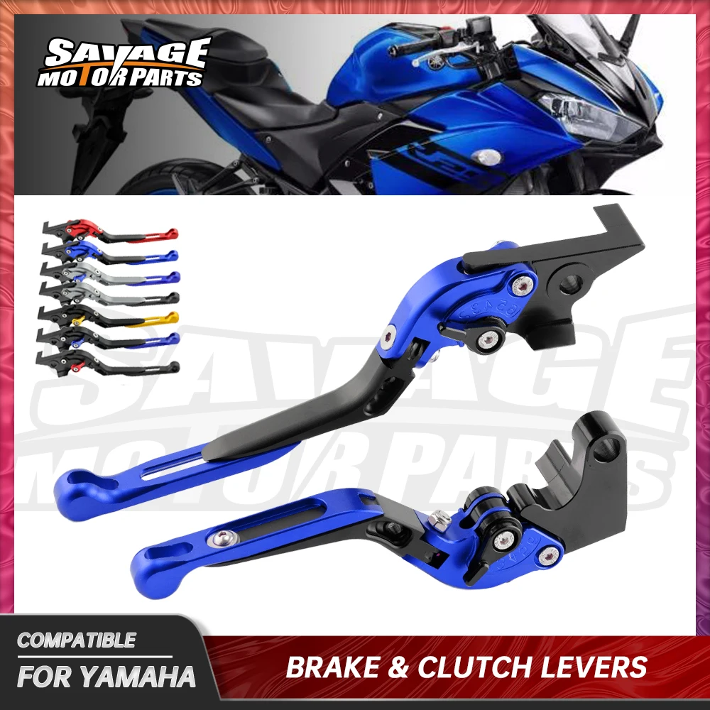 

For YAMAHA YZFR25 YZFR3 MT25 MT03 2015-2022 Motorcycle Brake Clutch Levers Folding Extendable Handle Bar YZF R25 R3 MT 25 03