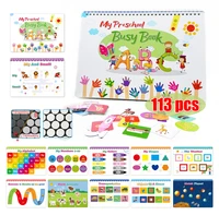 education version busy book for kids preschool activity binder 11 themes educational learning book reusable sticker book