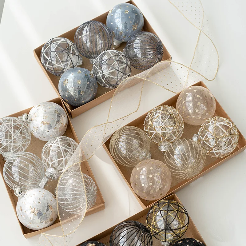 

6Pcs/lot Christmas Ball Ornaments Creative Christmas Decorations Tree Balls With Scales Baubles Hanging Party Decor Navidad