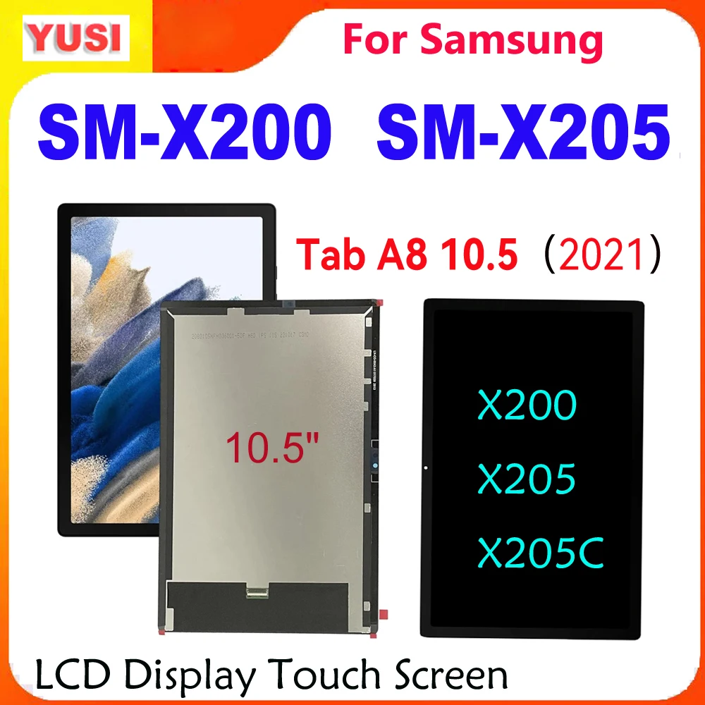 Фото AAA + 10,5-дюймовый ЖК-дисплей для Samsung Galaxy Tab A8 10,5 (2021) SM-X200 SM-X205 X200 X205 X205C ЖК-дисплей с дигитайзером сенсорного экрана в сборе №1