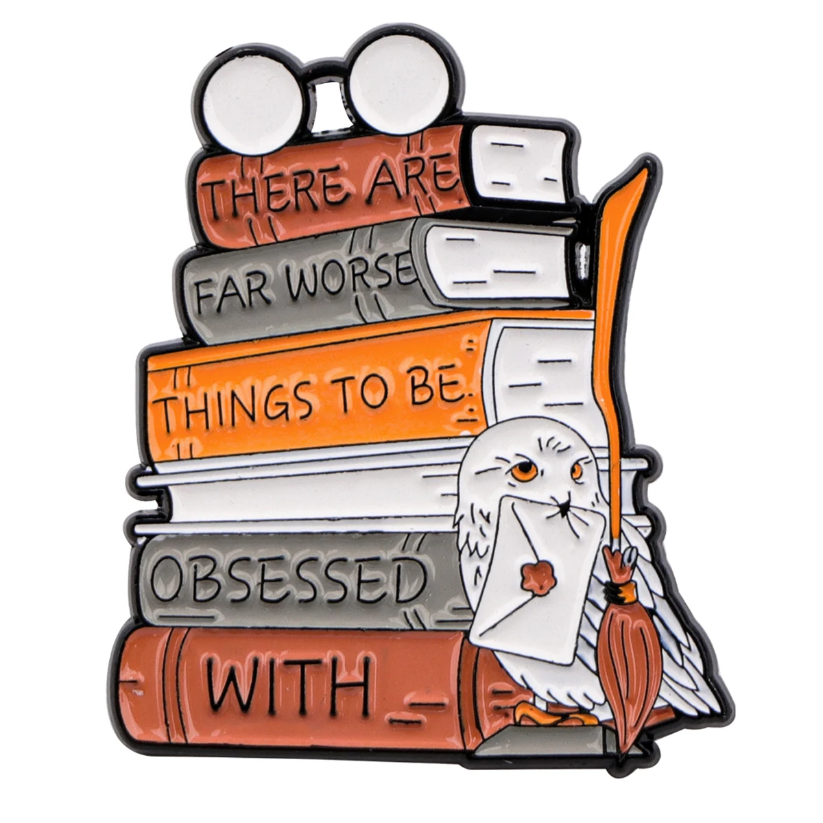 Эмалированная булавка с милой совой брошь-книга волшебника булавки для лацканов