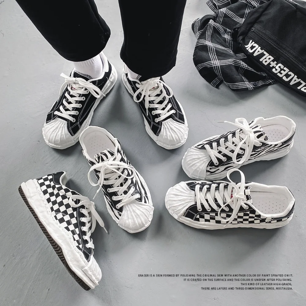 

Shell Head Dissolving Shoes Breathable Boys' Casual Canvas Shoes For Man