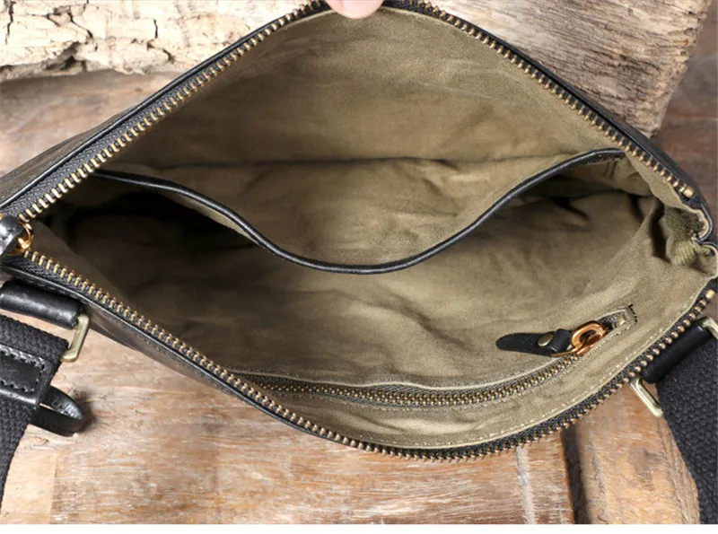 Vintage genuine leather multifunctional clutch bag fashion simple casual light natural real cowhide small shoulder messenger bag