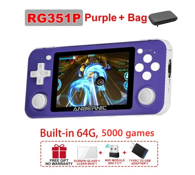 

Новинка ANBERNIC RG351P портативная игровая консоль 3,5 дюймов IPS 128G 10000 + PS1 ГБ FC PSP Ретро игры видео музыка Карманная игровая приставка