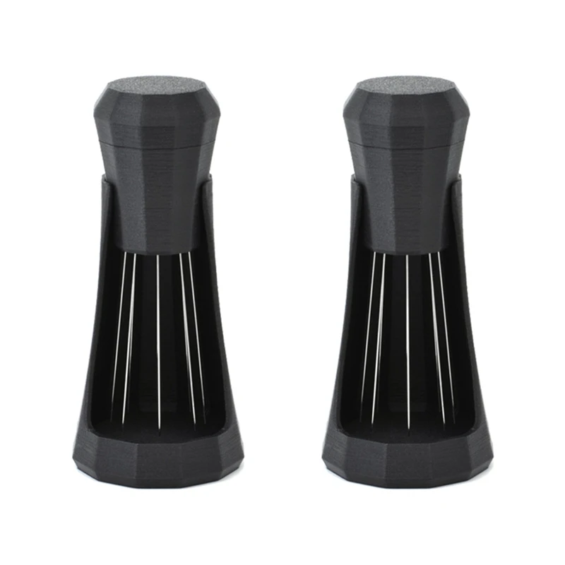 

2PCS Espresso Coffee Stirrer Coffee Cloth Powder Needle With Base WDT Tool And Self-Aligning Stand