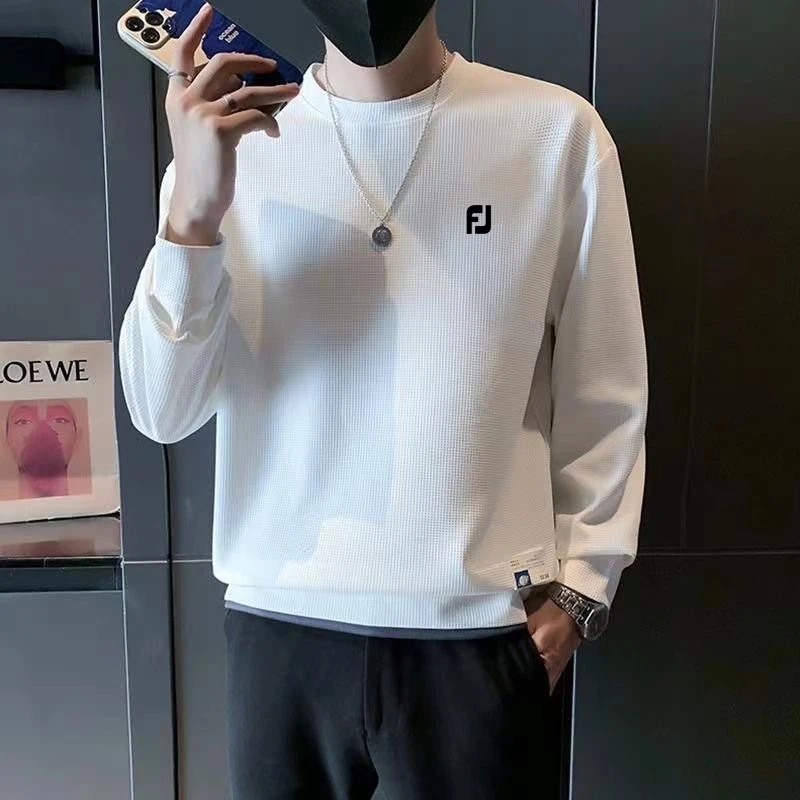 2023 Spring Men's Golf Shirt Leisure Sports Golf Long Sleeve T-shirt Tennis Men's Golf Shirt malbon Golf